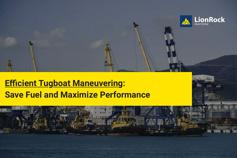 Tugboat maneuvering - how to reduce Tugboat fuel consumption on a vessel tug